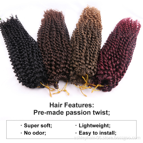 Hot Sale Bundles Bulk 27 Color Ombre Vendor 18Inch Kinky  Bohemian Extension Water Wave Crochet Passion Twist Braid Hair